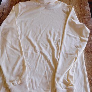 Women's L.L.Bean Interlock Turtleneck, Long-Sleeve Cotton Cream Size S